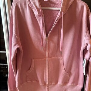 Pink Zip-Up Hoodie